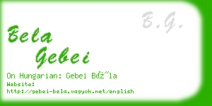 bela gebei business card